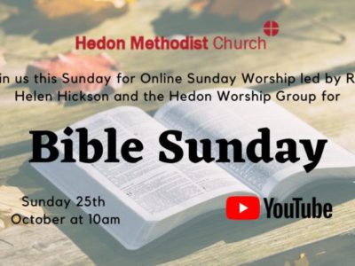 Online Sunday Worship for Bible Sunday