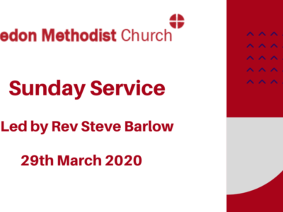 Online Sunday Worship – 29th March
