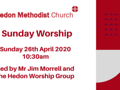 Online Sunday Worship – 26th April